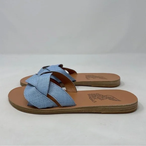 Ancient Greek Sandals Arachne Braided Raffia Slide Sandals NWT - Picture 9 of 12